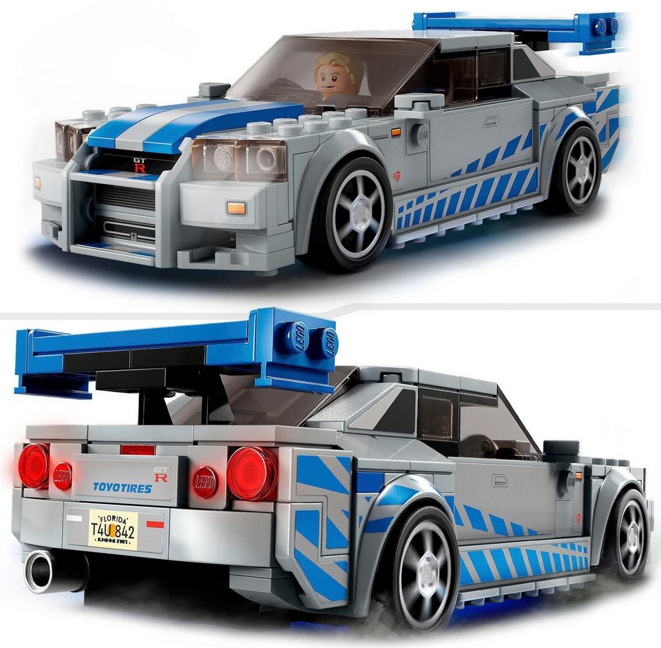 LEGO® 2 Fast 2 Furious – Nissan Skyline GT-R (R34) (76917) Konstruktionsspielsteine, (319 St), LEGO® Speed Champions
