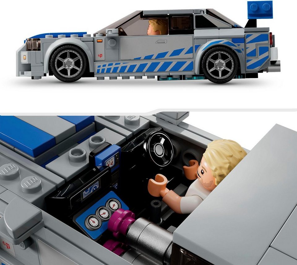 LEGO® 2 Fast 2 Furious – Nissan Skyline GT-R (R34) (76917) Konstruktionsspielsteine, (319 St), LEGO® Speed Champions