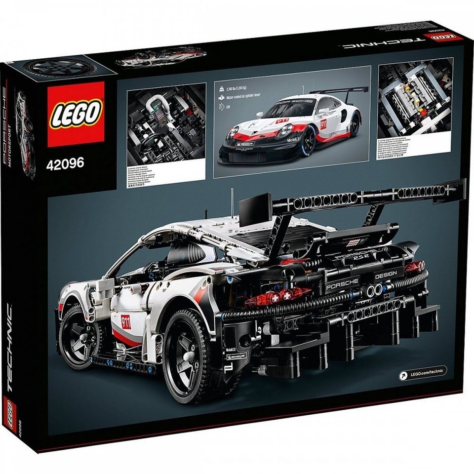 LEGO® 42096 Technic Porsche 911 RSR, Konstruktionsspielzeug, 1580 -teilig Konstruktions-Spielset