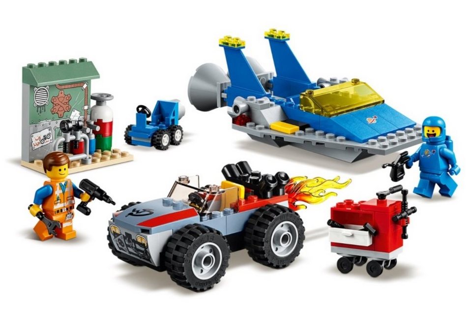LEGO® 70821 THE LEGO® MOVIE 2 Fahrzeuge Konstruktions-Spielset, Emmets und Bennys Bau- und Reparatur-Werkstatt