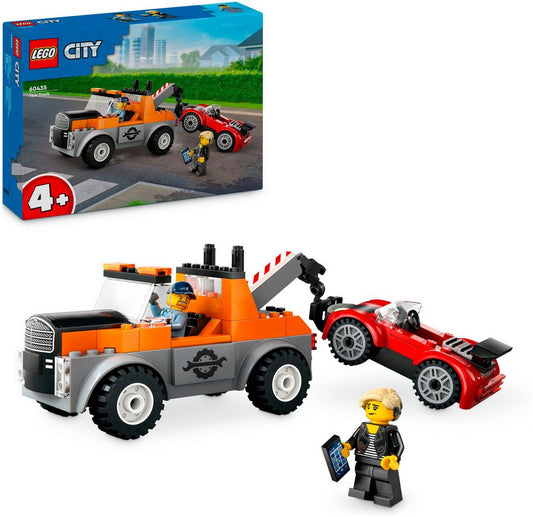 LEGO® Abschleppwagen mit Sportauto (60435), LEGO City Konstruktionsspielsteine, (101 St), Made in Europe