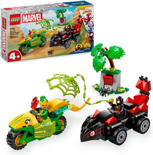 LEGO® Actionspaß mit Spin und Electro in ihren Dino-Flitzern (11198) Konstruktionsspielsteine, (124 St), LEGO Spidey; Made in Europe