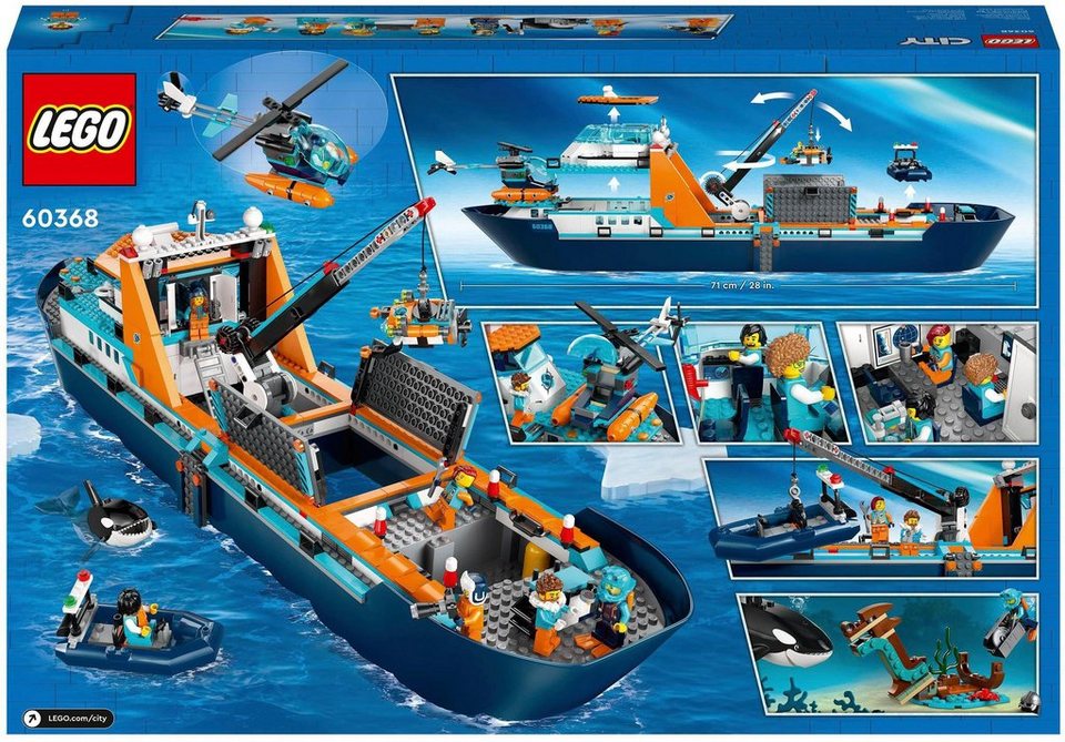 LEGO® Arktis-Forschungsschiff (60368), LEGO® City Konstruktionsspielsteine, (815 St), Made in Europe