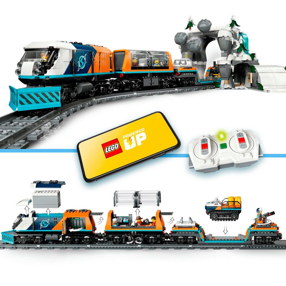 LEGO® Arktis-Polarexpress (60470), LEGO City Konstruktionsspielsteine, (1517 St), Made in Europe