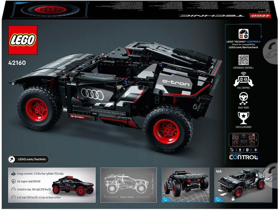 LEGO® Audi RS Q e-tron (42160), LEGO® Technic Konstruktionsspielsteine, (914 St), Made in Europe