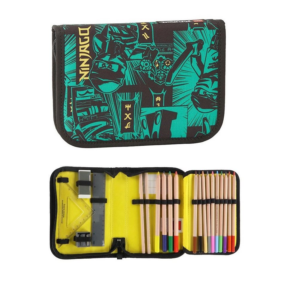 LEGO® Bags Schulranzen Easy (Set, 3-tlg., inkl. Federmäppchen und Turnbeutel), Ninjago Schultasche GREEN; grüner Ninja Lloyd