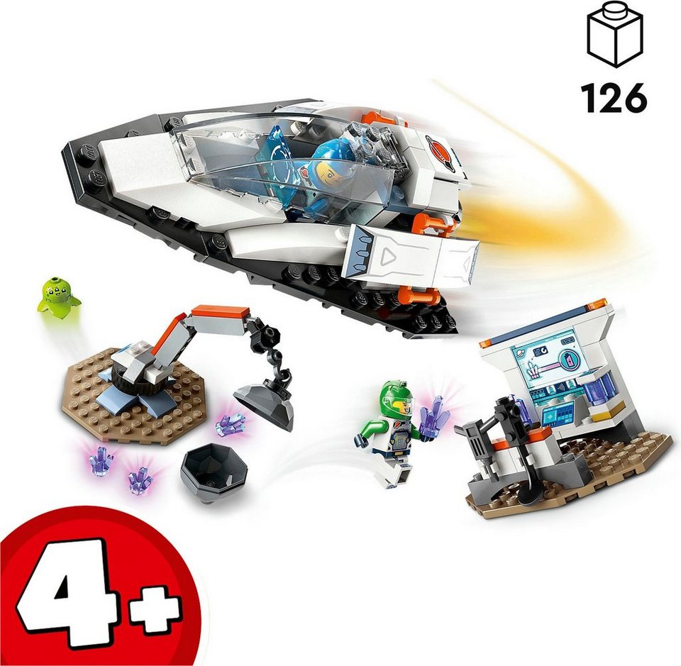 LEGO® Bergung eines Asteroiden im Weltall (60429), LEGO City Konstruktionsspielsteine, (126 St), Made in Europe