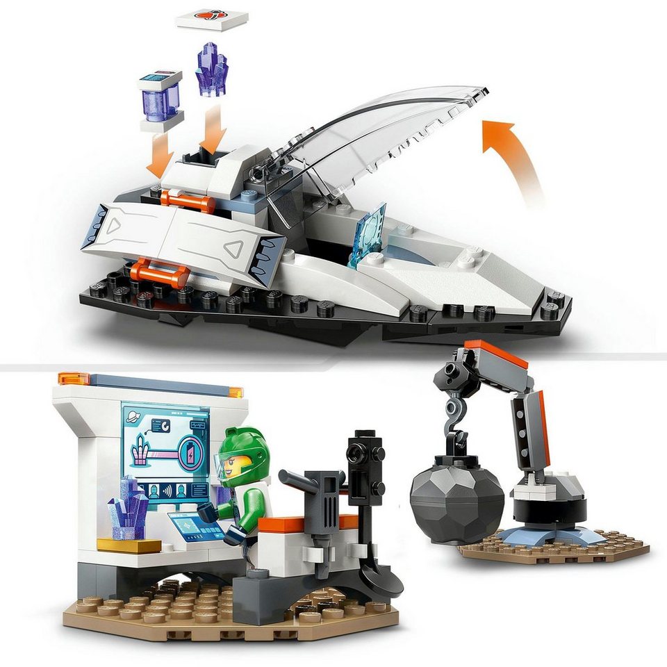 LEGO® Bergung eines Asteroiden im Weltall (60429), LEGO City Konstruktionsspielsteine, (126 St), Made in Europe