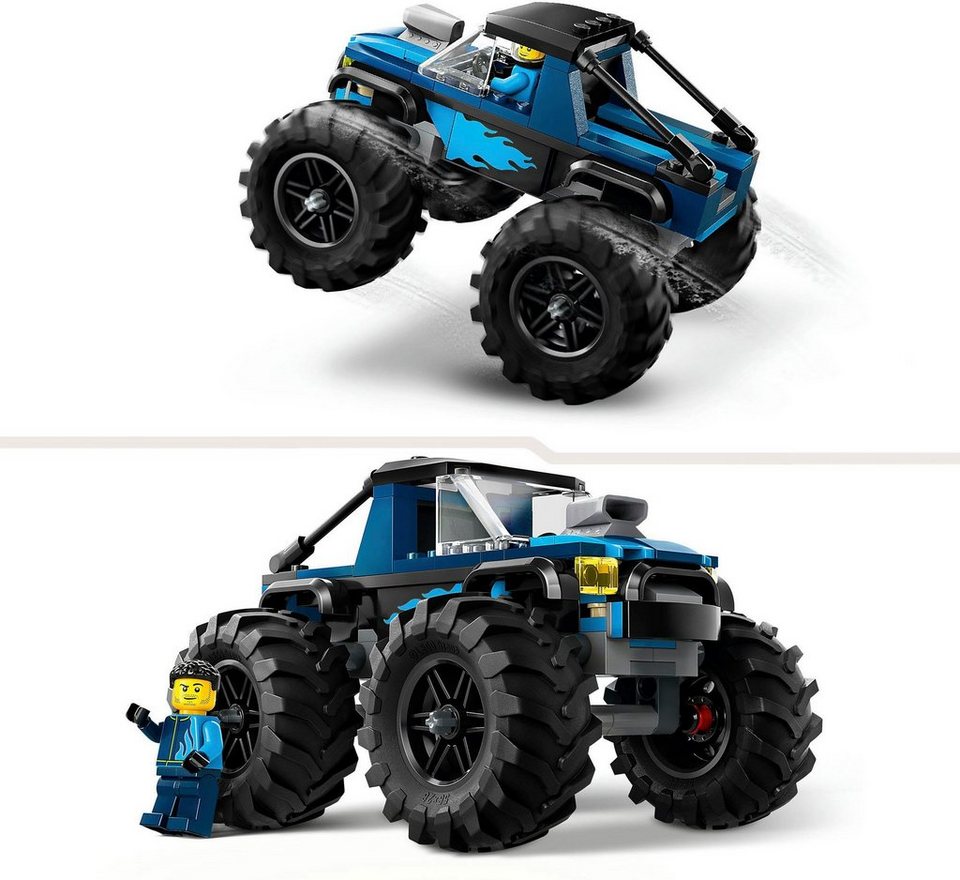 LEGO® Blauer Monstertruck (60402), LEGO City Konstruktionsspielsteine, (148 St), Made in Europe
