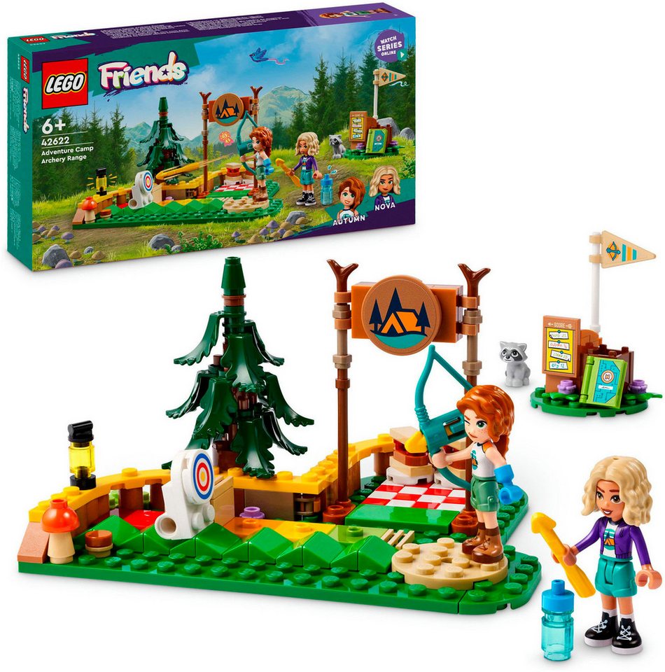 LEGO® Bogenschießen im Abenteuercamp (42622), LEGO Friends Konstruktionsspielsteine, (157 St), Made in Europe