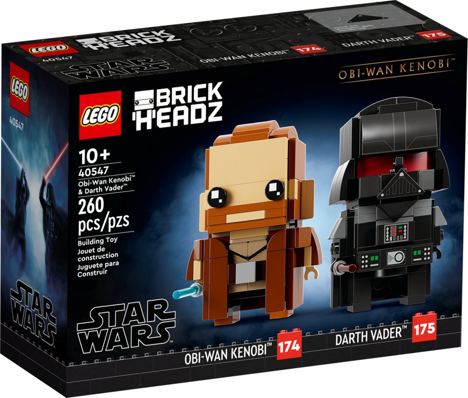 LEGO® BrickHeadz 40547 Obi-Wan Kenobi™ & Darth Vader™ Spielbausteine, (Set, 260 St., Set)