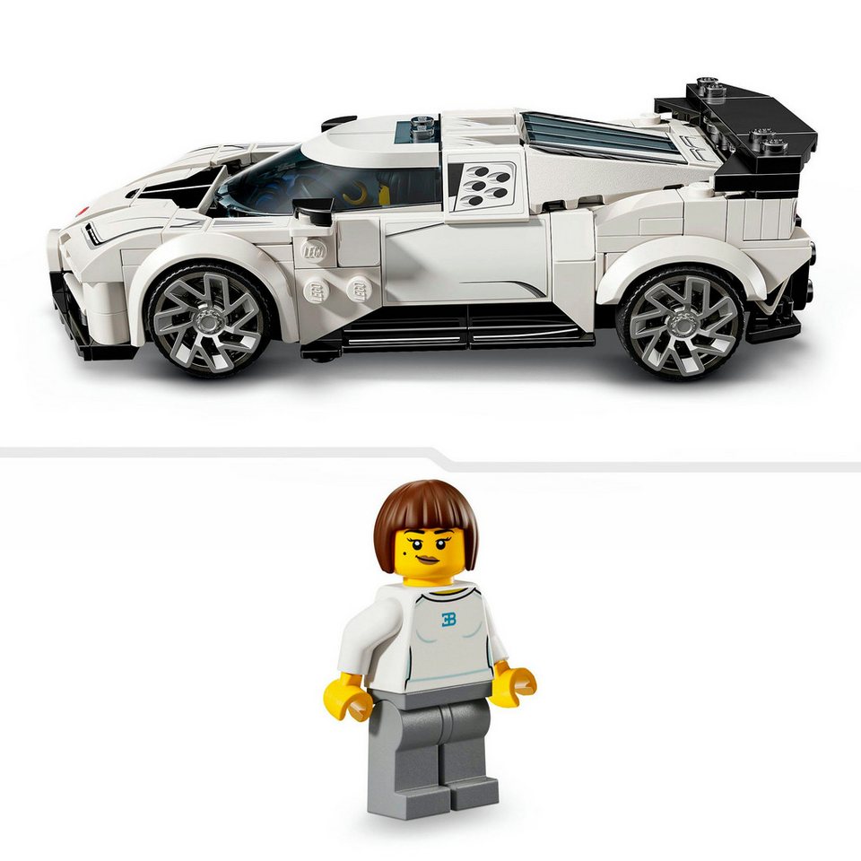 LEGO® Bugatti Centodieci Hypersportwagen (77240), LEGO Speed Champions Konstruktionsspielsteine, (291 St), Made in Europe