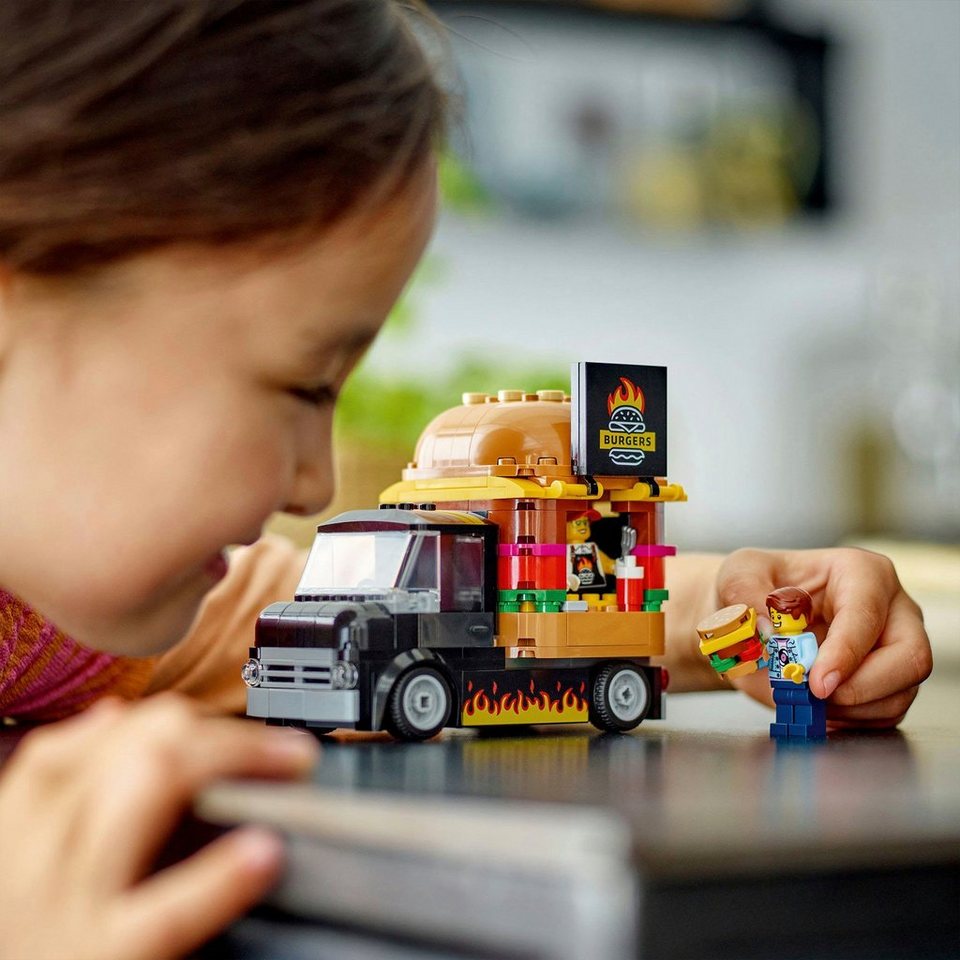 LEGO® Burger-Truck (60404), LEGO City Konstruktionsspielsteine, (194 St), Made in Europe