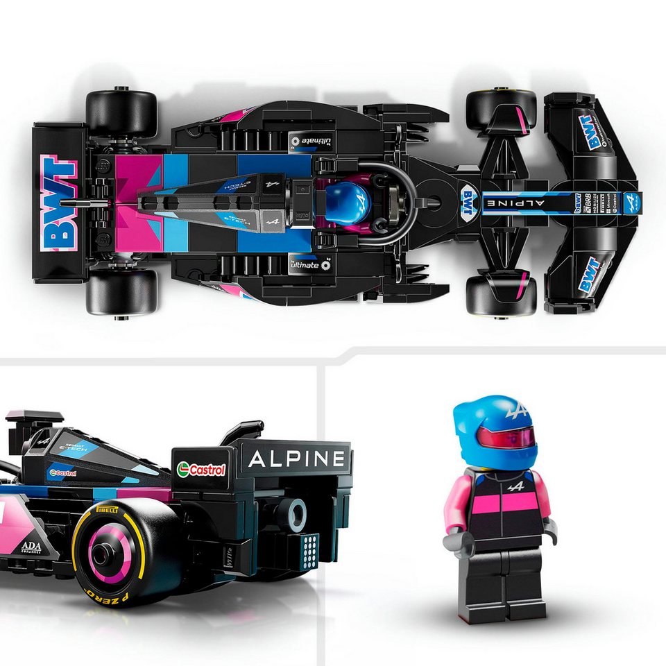 LEGO® BWT Alpine F1® Team A524 Rennauto (77248), LEGO® Speed Champions Konstruktionsspielsteine, (258 St), Made in Europe