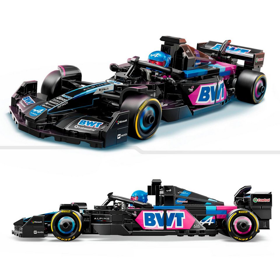 LEGO® BWT Alpine F1® Team A524 Rennauto (77248), LEGO® Speed Champions Konstruktionsspielsteine, (258 St), Made in Europe