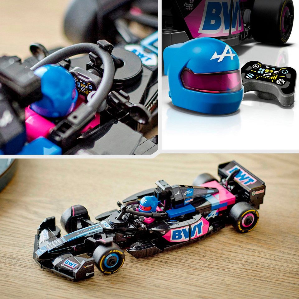 LEGO® BWT Alpine F1® Team A524 Rennauto (77248), LEGO® Speed Champions Konstruktionsspielsteine, (258 St), Made in Europe