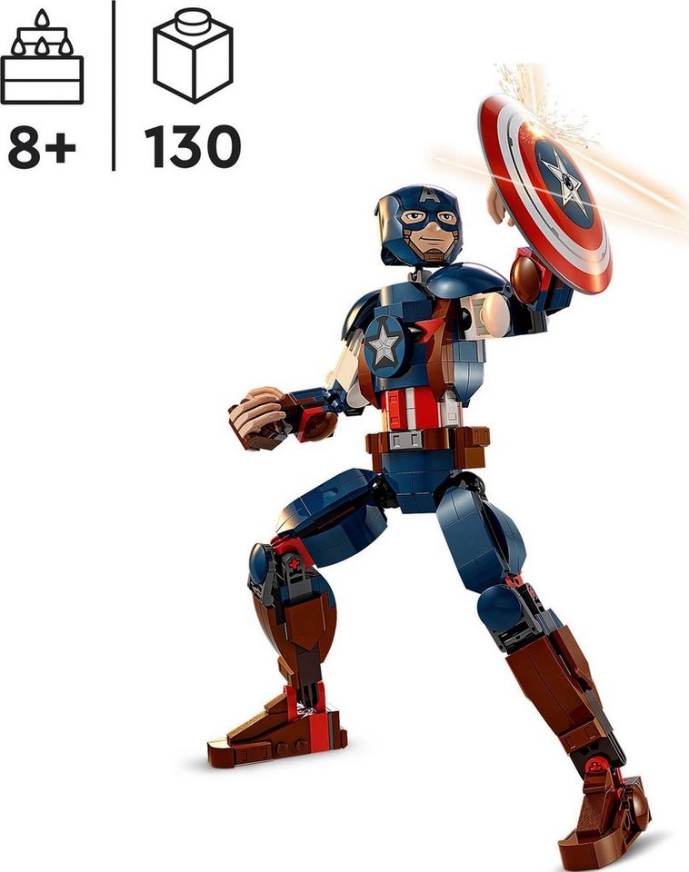 LEGO® Captain America Baufigur (76258), LEGO® Marvel Konstruktionsspielsteine, (310 St), Made in Europe