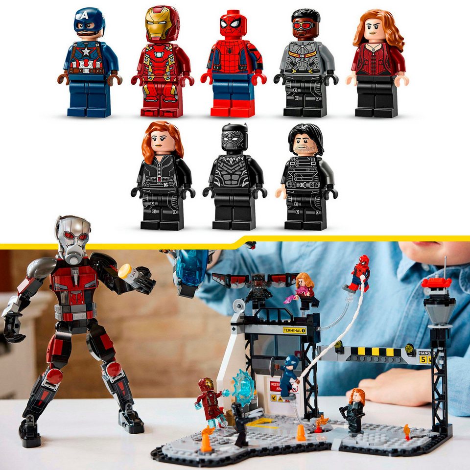 LEGO® Captain America: Civil War Actionduell (76314), LEGO Super Heroes Konstruktionsspielsteine, (736 St), Made in Europe