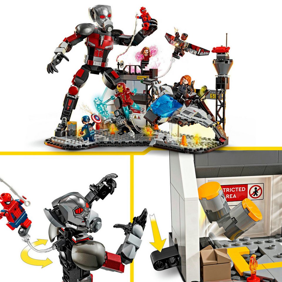 LEGO® Captain America: Civil War Actionduell (76314), LEGO Super Heroes Konstruktionsspielsteine, (736 St), Made in Europe