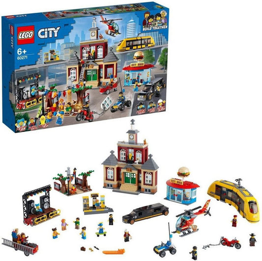 LEGO® City 60271 Stadtplatz Bausatz für Kinder, geeignet ab 6 Jahren, Spielbausteine, (1517 St)