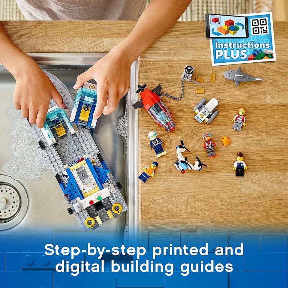 LEGO® City 60277 Polizeiboot Bausatz für Kinder, geeignet ab 5 Jahren, Spielbausteine, (276 St)