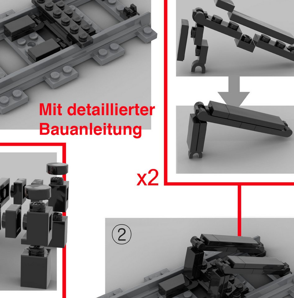 LEGO® City Zubehör: Prellbock für Eisenbahnschienen Spielbausteine