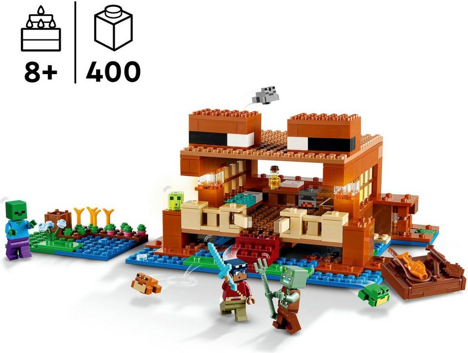 LEGO® Das Froschhaus (21256), LEGO Minecraft Konstruktionsspielsteine, (400 St), Made in Europe