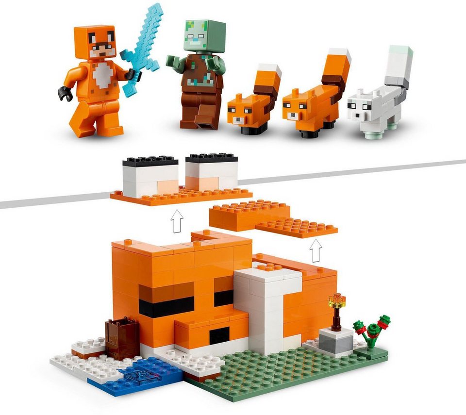 LEGO® Die Fuchs-Lodge (21178), LEGO® Minecraft™ Konstruktionsspielsteine, (193 St)