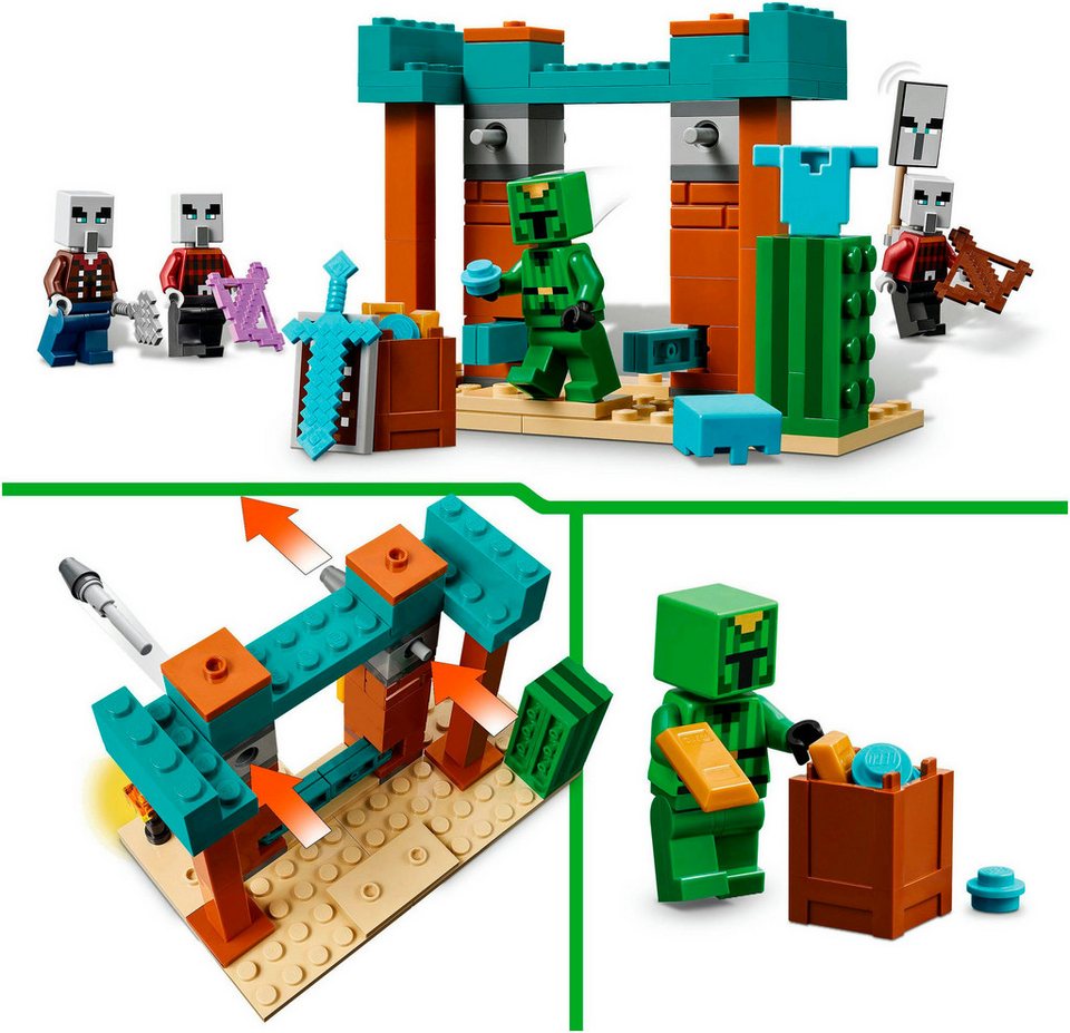 LEGO® Die Illager-Wüstenpatrouille (21267), LEGO Minecraft Konstruktionsspielsteine, (105 St), Made in Europe