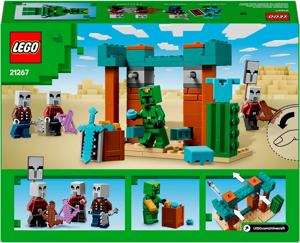 LEGO® Die Illager-Wüstenpatrouille (21267), LEGO Minecraft Konstruktionsspielsteine, (105 St), Made in Europe