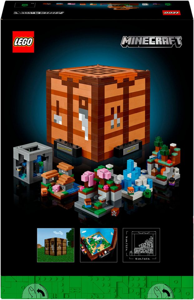 LEGO® Die Werkbank (21265), LEGO Minecraft Konstruktionsspielsteine, (1195 St), Made in Europe