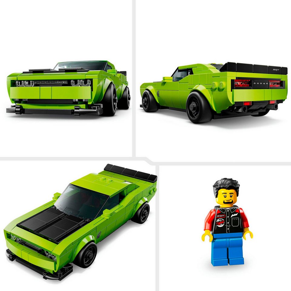 LEGO® Dodge Challenger SRT Hellcat Sportwagen (77237), LEGO Speed Champions Konstruktionsspielsteine, (390 St), Made in Europe