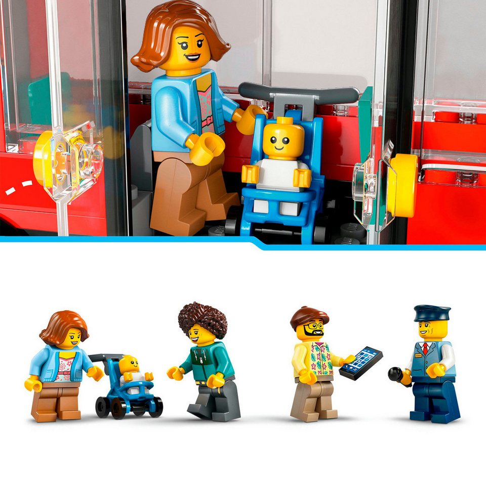 LEGO® Doppeldeckerbus (60407), LEGO City Konstruktionsspielsteine, (384 St), Made in Europe