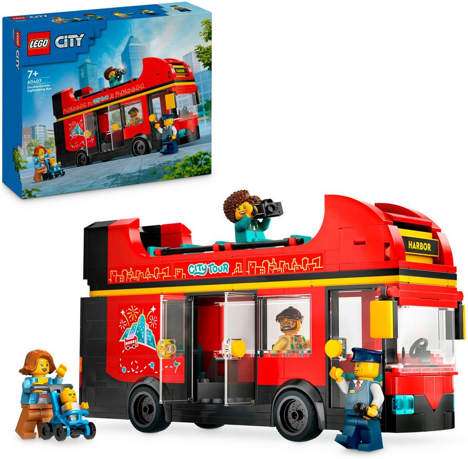 LEGO® Doppeldeckerbus (60407), LEGO City Konstruktionsspielsteine, (384 St), Made in Europe