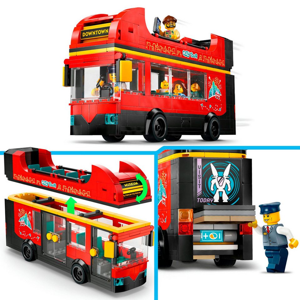 LEGO® Doppeldeckerbus (60407), LEGO City Konstruktionsspielsteine, (384 St), Made in Europe
