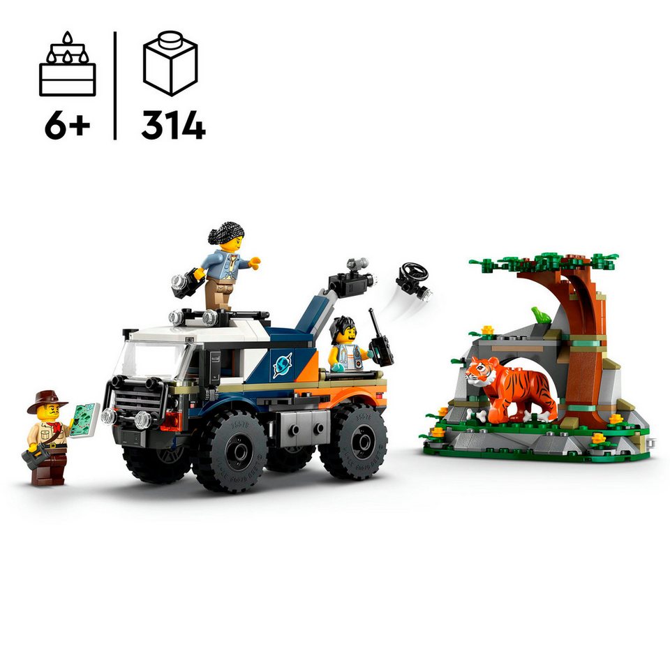 LEGO® Dschungelforscher-Truck (60426), LEGO City Konstruktionsspielsteine, (314 St), Made in Europe