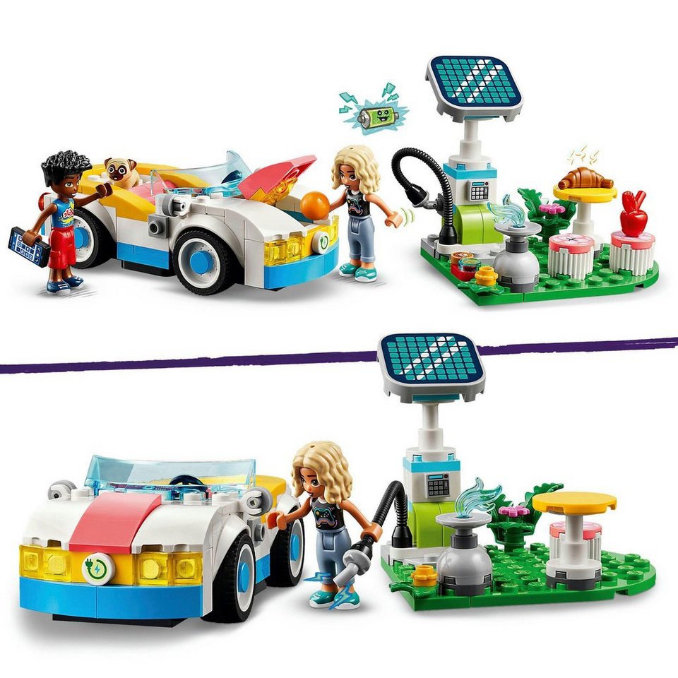 LEGO® E-Auto mit Ladestation (42609), LEGO Friends Konstruktionsspielsteine, (170 St), Made in Europe