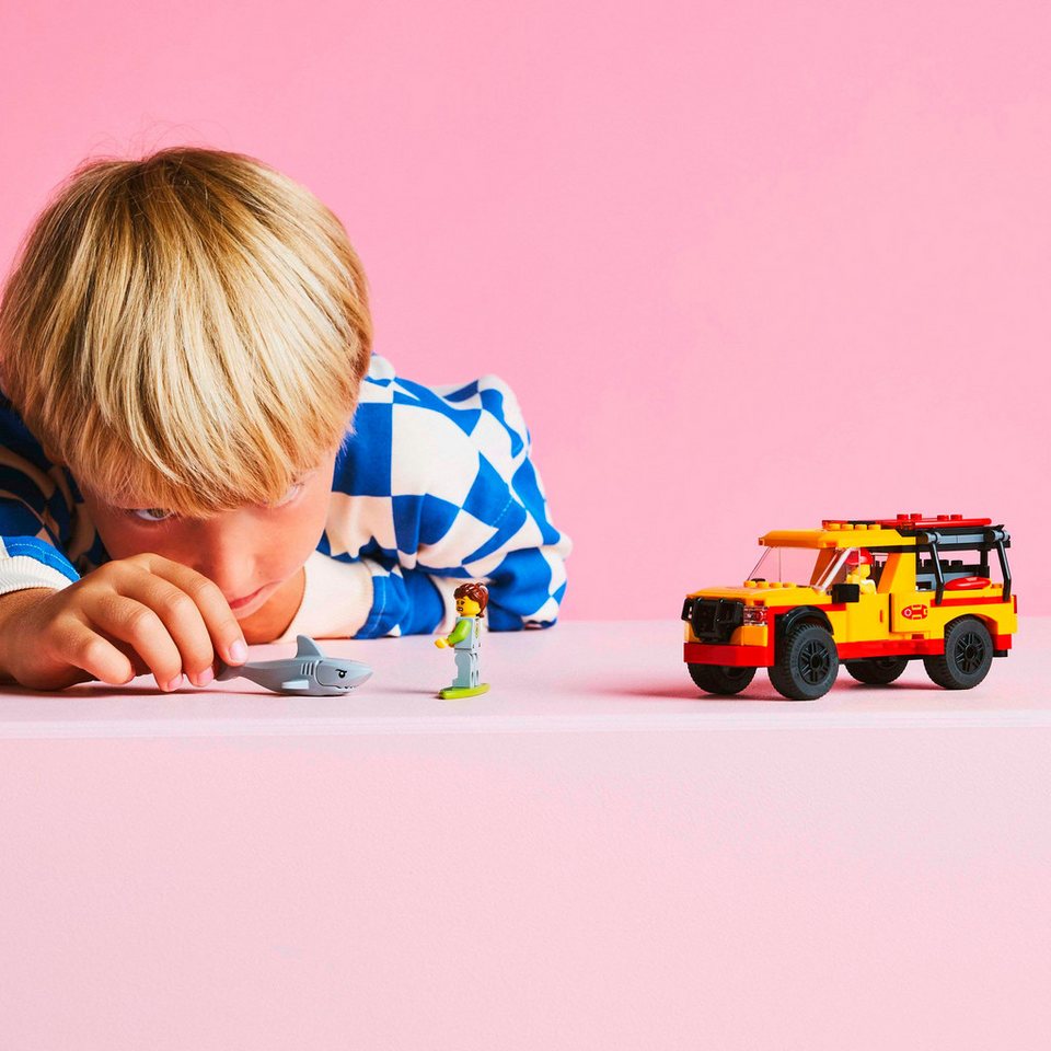 LEGO® Einsatzfahrzeug der Rettungsschwimmer (60453), LEGO City Konstruktionsspielsteine, (214 St), Made in Europe