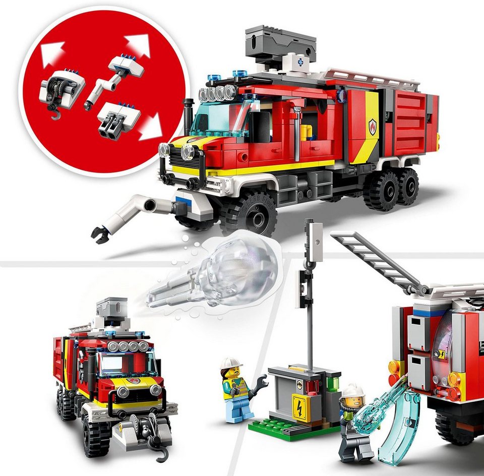 LEGO® Einsatzleitwagen der Feuerwehr (60374), LEGO® City Konstruktionsspielsteine, (502 St), Made in Europe