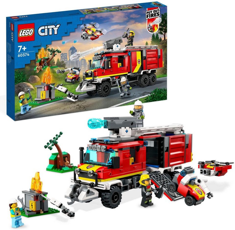 LEGO® Einsatzleitwagen der Feuerwehr (60374), LEGO® City Konstruktionsspielsteine, (502 St), Made in Europe