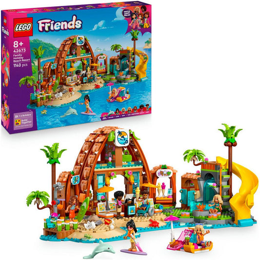 LEGO® Familienurlaub im Strandresort (42673), LEGO Friends Konstruktionsspielsteine, (1140 St), Made in Europe