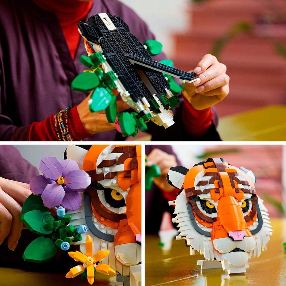 LEGO® Fauna Collection - Tiger (31217), LEGO ART Konstruktionsspielsteine, (744 St), Made in Europe