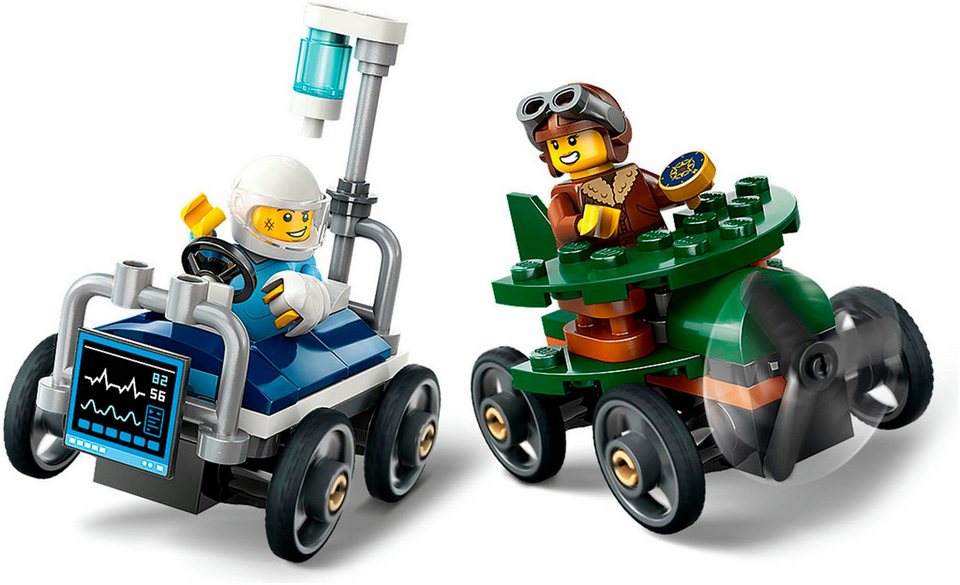 LEGO® Flugzeug vs. Krankenhausbett (60459), LEGO City Konstruktionsspielsteine, (70 St), Made in Europe