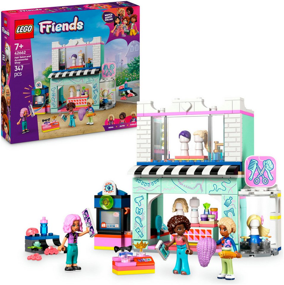 LEGO® Friseursalon (42662), LEGO Friends Konstruktionsspielsteine, (347 St), Made in Europe