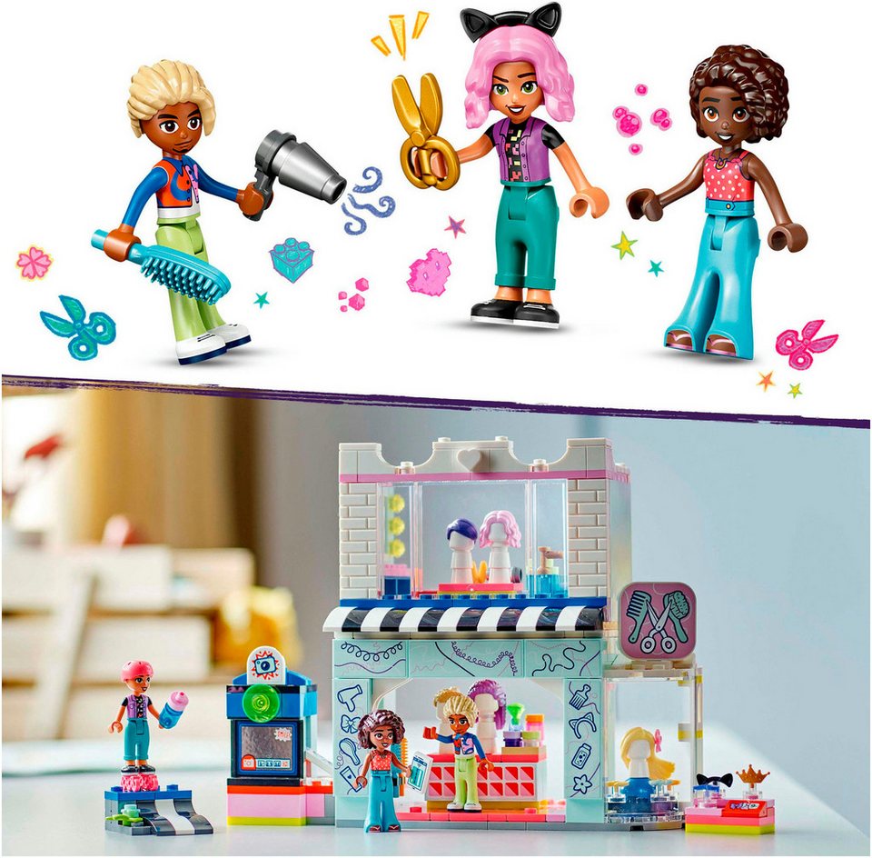 LEGO® Friseursalon (42662), LEGO Friends Konstruktionsspielsteine, (347 St), Made in Europe