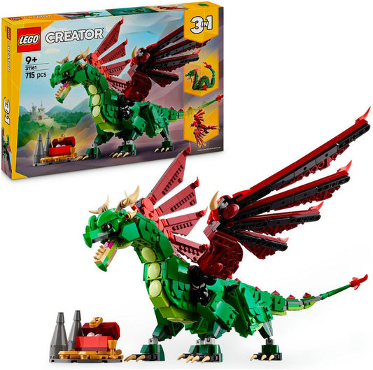 LEGO® Grüner Drache (31161), LEGO Creator Konstruktionsspielsteine, (715 St), Made in Europe