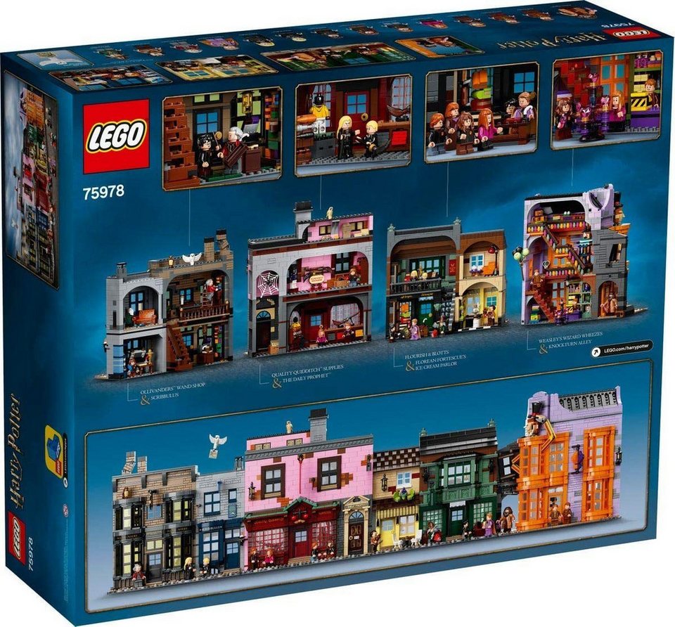 LEGO® Harry Potter - Winkelgasse (75978) inkl. Ninjago - Mikro-City (40703) Konstruktionsspielsteine, (5544 St)