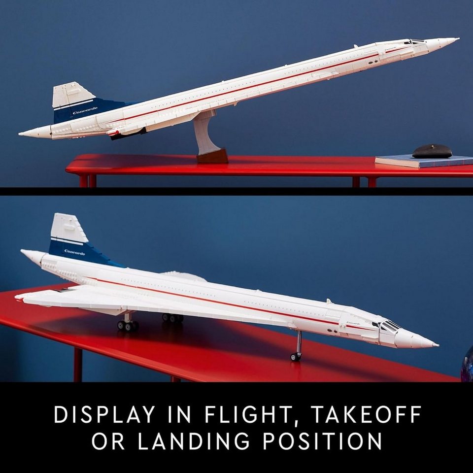 LEGO® Icons - Concorde Airbus Flugzeug (10318) Konstruktions-Spielset, (2083 St)
