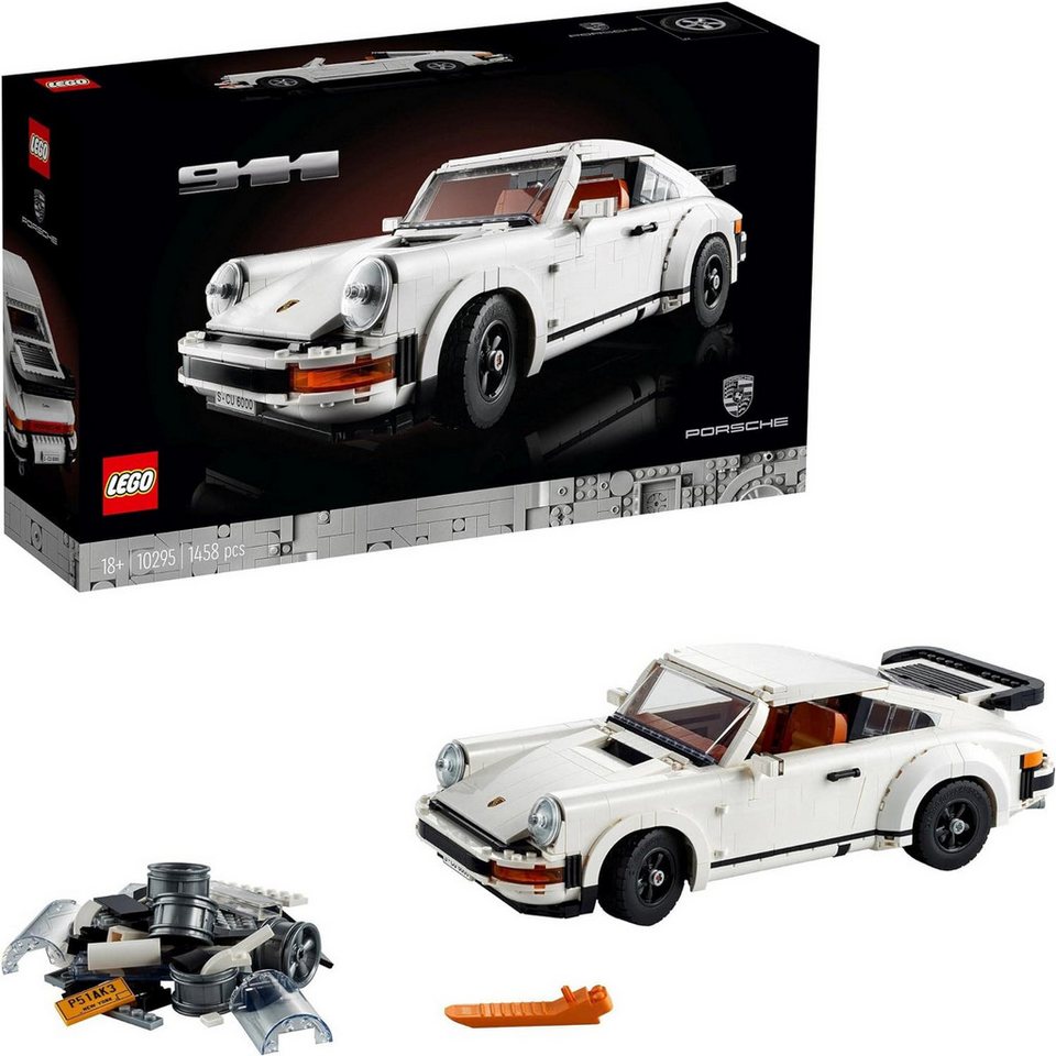 LEGO® Icons Porsche 911 weiß (10295) Konstruktions-Spielset, (1458 St)