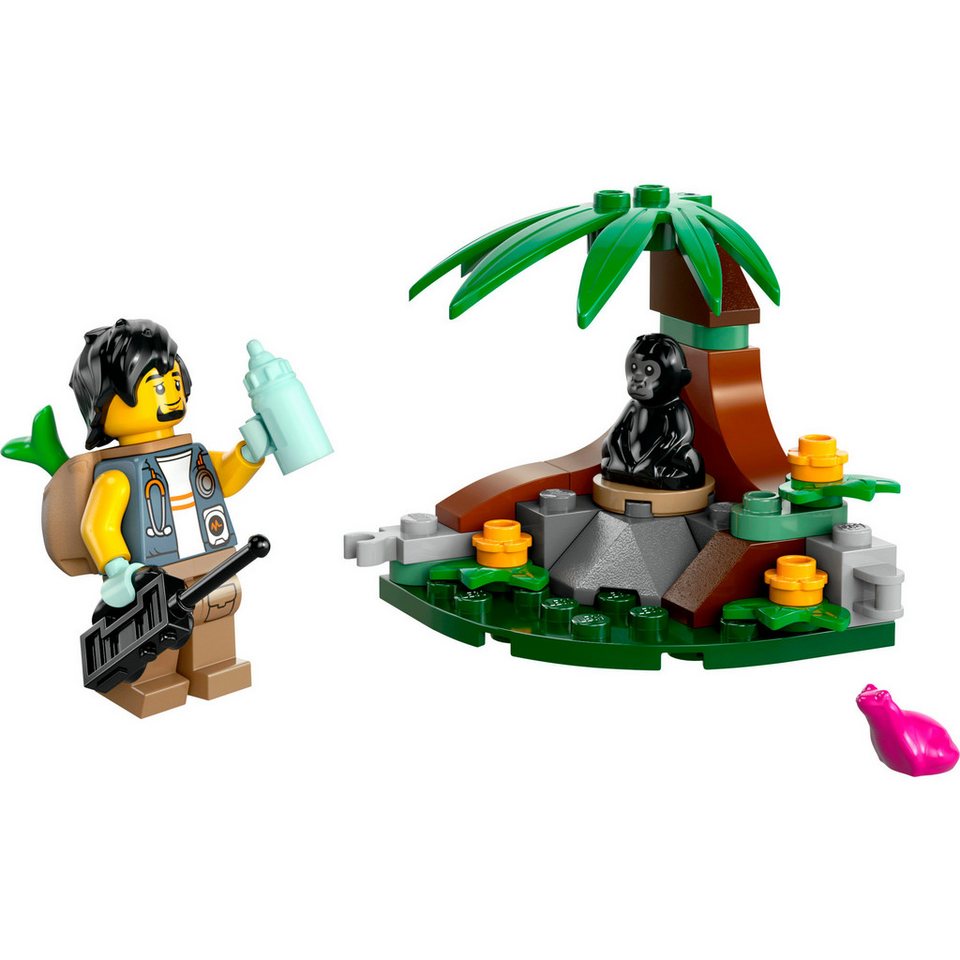 LEGO® LEGO City Dschungelforscher mit Baby-Gorilla, Spielbausteine